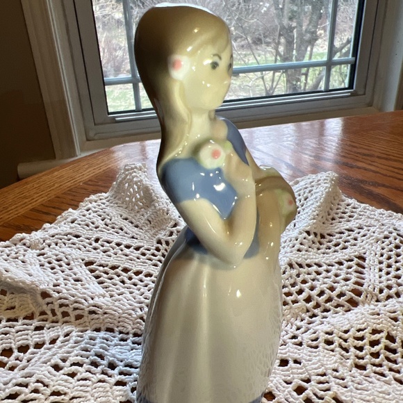 Rex Valencia Porcelain Girl with Flower Basket Figurine - EUC - Picture 7 of 9